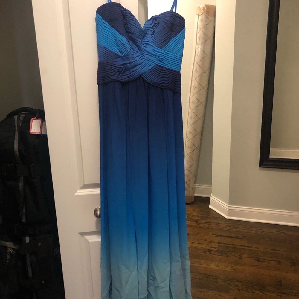 BCBG Multi Tone Blue Evening Gown, Size 6